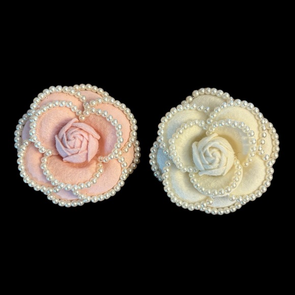 🎁 Handmade Pearl Trim Brooch Pin Hair Clip - Picture 4 of 11